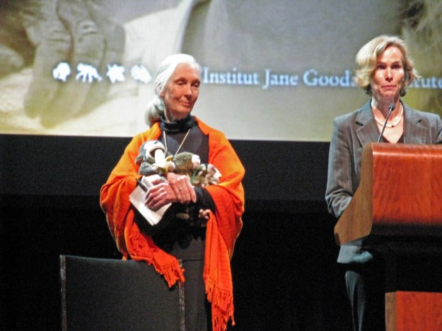 Jane takes the stage...with a marmot!