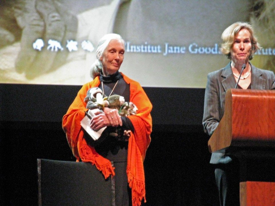 Jane takes the stage...with a marmot!